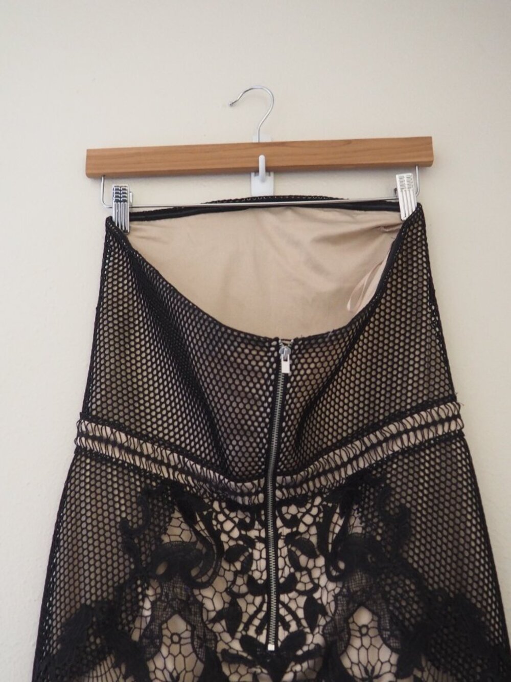 Express Black Lace Strapless Cocktail Dress sz 8 - Picture 7 of 7